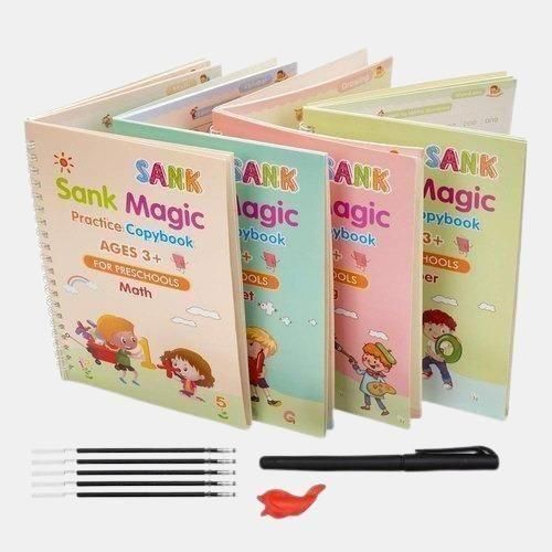 Sank Magic Practice Copybook (4 BOOKS,1 PEN,1 GRIP,10 REFILL) (kids)