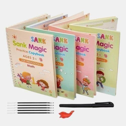 Sank Magic Practice Copybook (4 BOOKS,1 PEN,1 GRIP,10 REFILL) (kids)