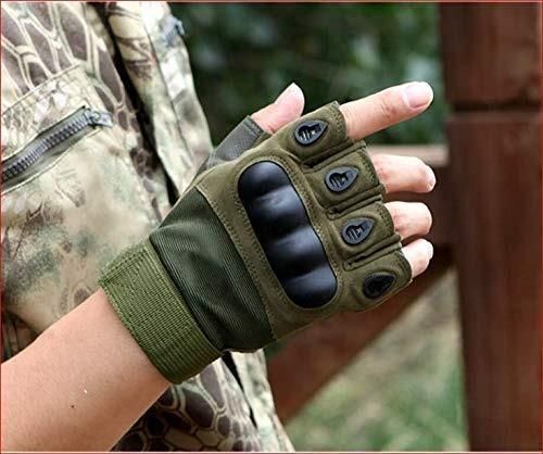 Non-Slip Half Finger Rubber Knuckle Motorcycle Gloves (bike)